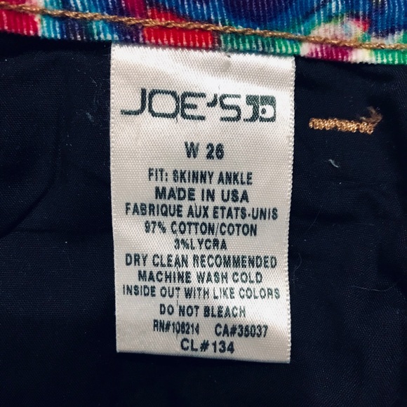 Joe’s Psychedelic Skinny Ankle Corduroy Pants - Picture 5 of 5